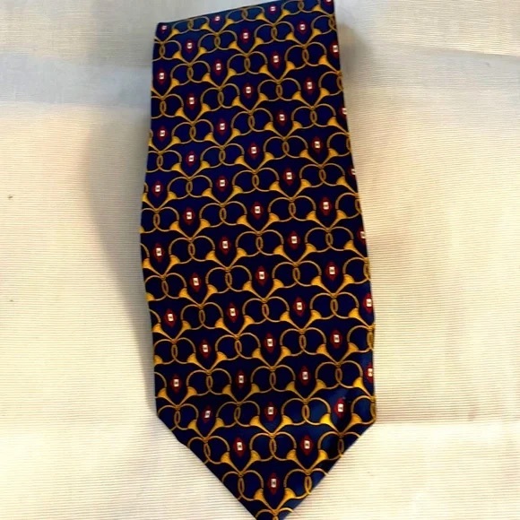 Gucci Other - Paulo Gucci Stylish Gold Tie featuring horse stirrups and horns.